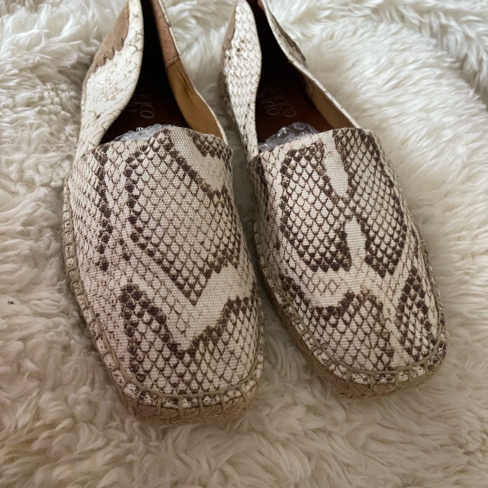 Chic Snake Print Espadrilles